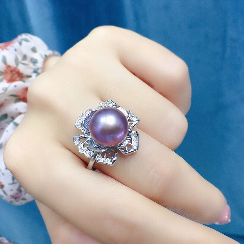 Natural Freshwater Pearl - 10-11mm Ring - 18k Gold Plated