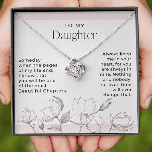 To My Daughter Love Knot Necklace,S925 Necklace
