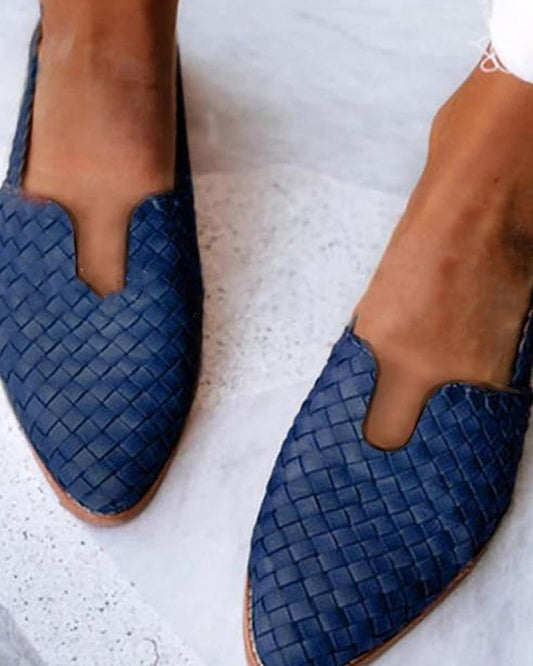 Solid Esparto Upper Flat Sandals