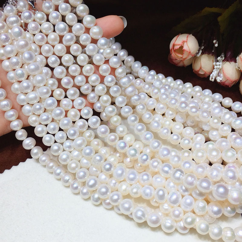 Natural freshwater pearl necklace large particles 8-9mm