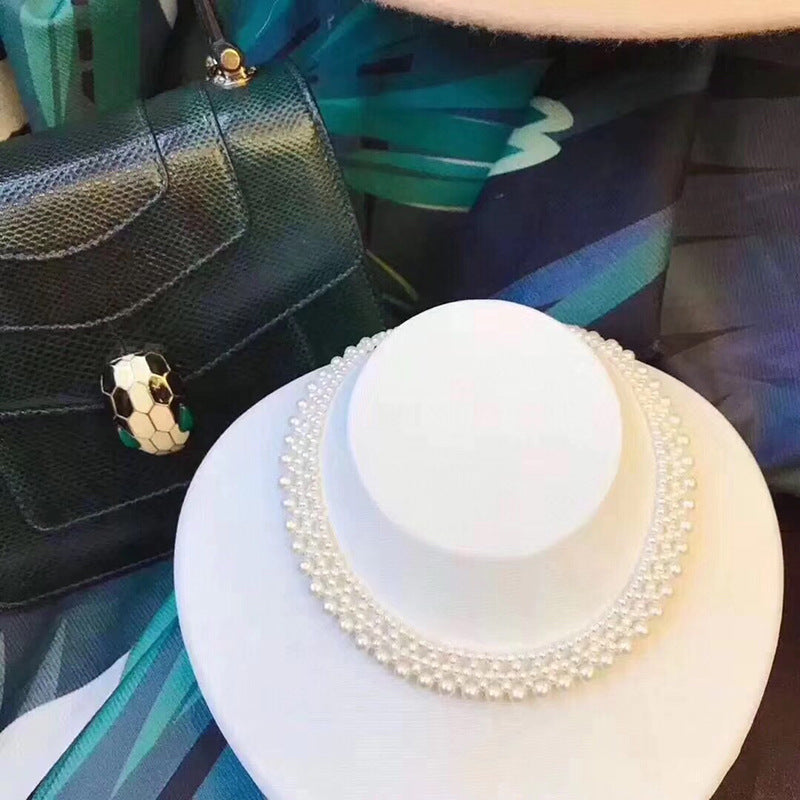 Multi-storey freshwater pearl necklace 3-10mm