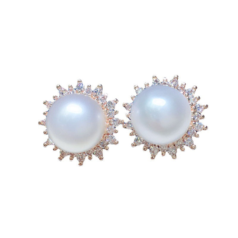 Natural fresh water pearl earrings 8-9mm