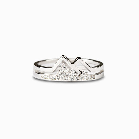 LAST DAY PROMOTION 50% OFF-DAUGHTER FAITH MOVES MOUNTAINS PAVÉ MOUNTAIN RING