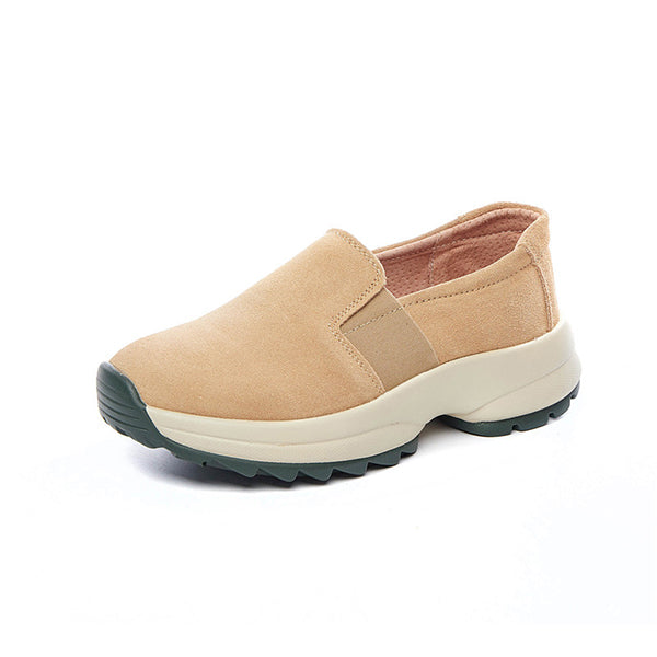 Women's Casual Suede Thick Sole Loafers