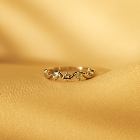 50% OFF-To My Daughter Highs And Lows Wave Ring