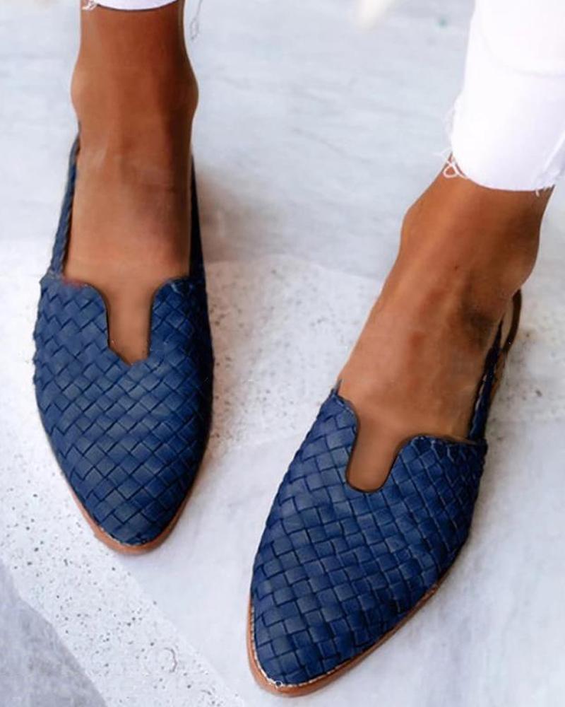 Solid Esparto Upper Flat Sandals