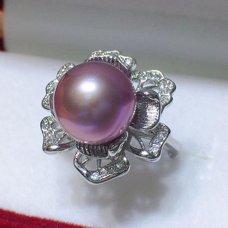 Natural Freshwater Pearl - 10-11mm Ring - 18k Gold Plated