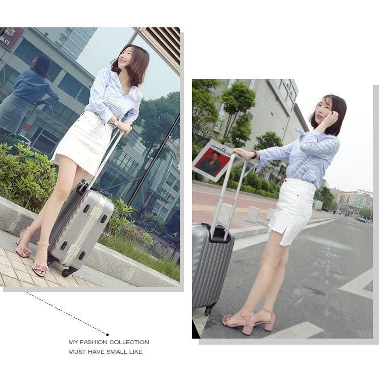 Woman Flock Gladiator Sandals Flower Sandals Square heel Women Sandals