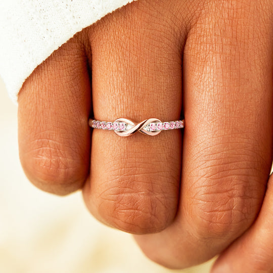 Infinity Ring for Mother and Daughter-Forever Linked Together