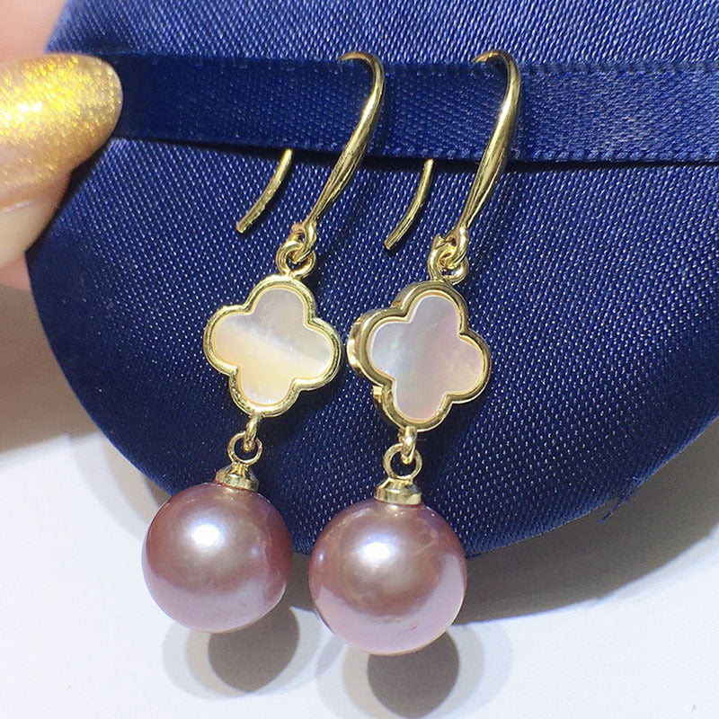 Natural freshwater pearl earrings 9-10mm