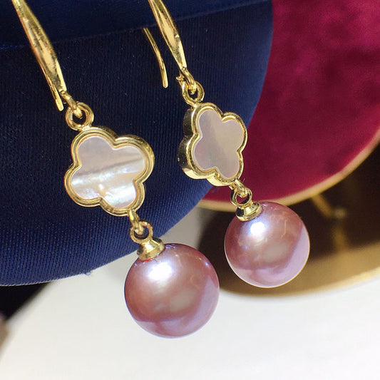 Natural freshwater pearl earrings 9-10mm