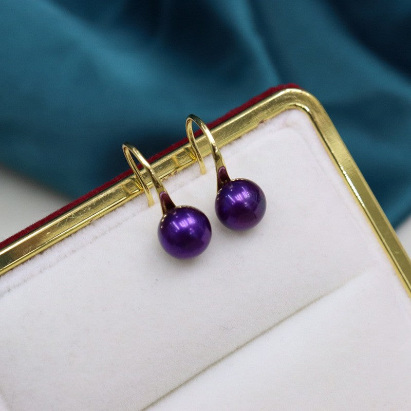 Natural fresh water pearl earrings 7-8mm