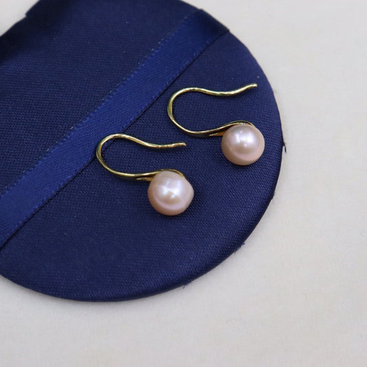 Natural fresh water pearl earrings 7-8mm