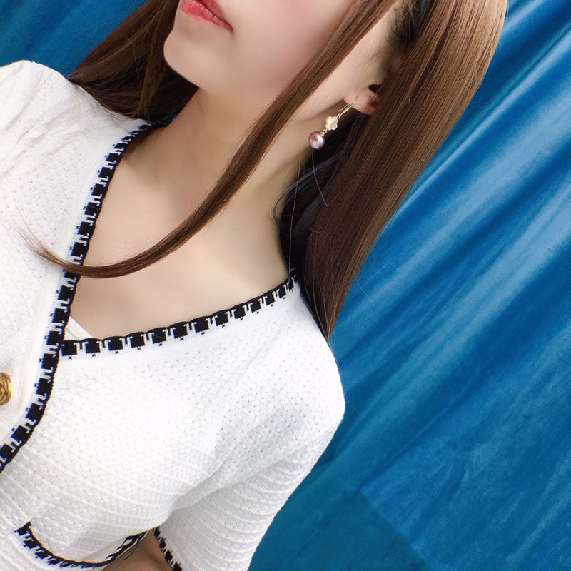 Natural freshwater pearl earrings 9-10mm