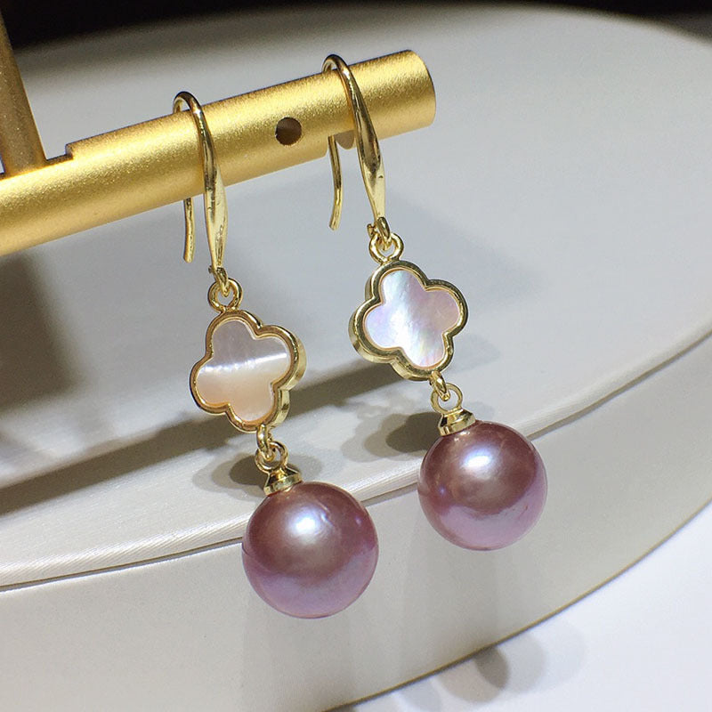 Natural freshwater pearl earrings 9-10mm
