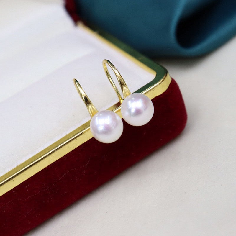 Natural fresh water pearl earrings 7-8mm