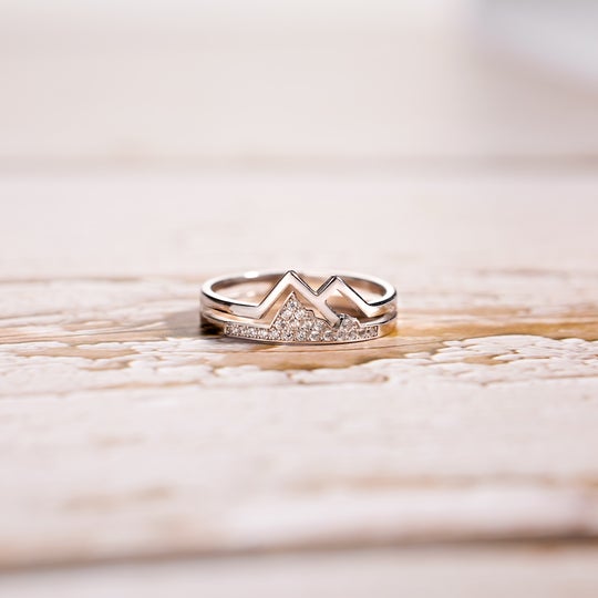 LAST DAY PROMOTION 50% OFF-DAUGHTER FAITH MOVES MOUNTAINS PAVÉ MOUNTAIN RING