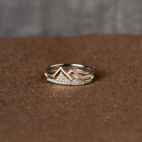 LAST DAY PROMOTION 50% OFF-DAUGHTER FAITH MOVES MOUNTAINS PAVÉ MOUNTAIN RING