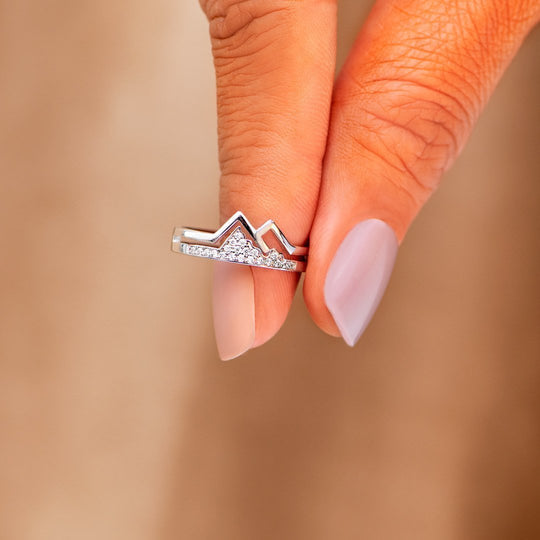 LAST DAY PROMOTION 50% OFF-DAUGHTER FAITH MOVES MOUNTAINS PAVÉ MOUNTAIN RING