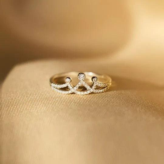 For Daughter Minimalist Crown Ring S925