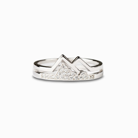 LAST DAY PROMOTION 50% OFF-DAUGHTER FAITH MOVES MOUNTAINS PAVÉ MOUNTAIN RING