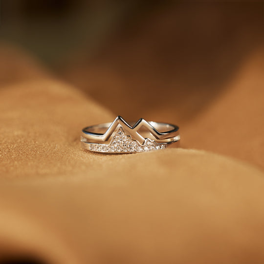 LAST DAY PROMOTION 50% OFF-DAUGHTER FAITH MOVES MOUNTAINS PAVÉ MOUNTAIN RING