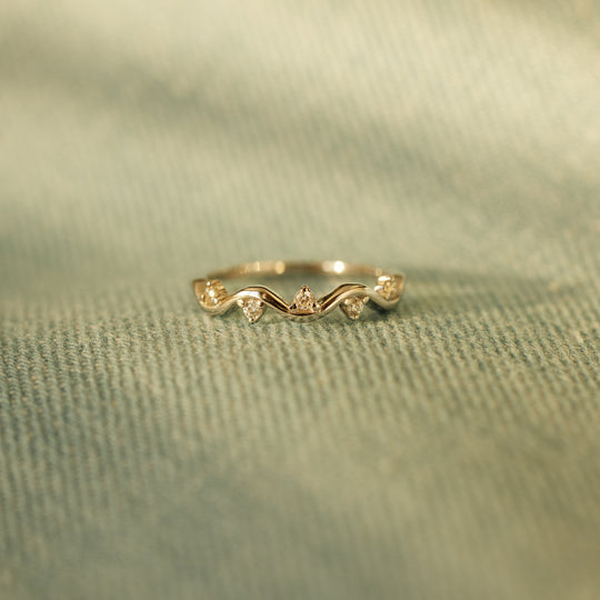 50% OFF-To My Daughter Highs And Lows Wave Ring