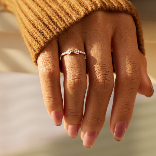 Infinity Ring for Grandmother and Granddaughter Forever Linked Together S925